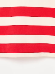 Oliver Bonas Red Striped Long Sleeve 100% Cotton Top - Image 8 of 8