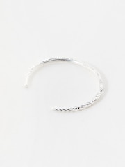 Oliver Bonas Silver Tone Zia Cross Over Textured Bangle - Image 2 of 4