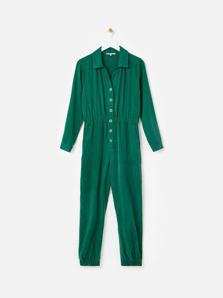Oliver Bonas Green Button Through Jumpsuit - Image 4 of 9