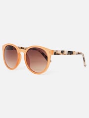Oliver Bonas Orange Faux Tortoiseshell Preppy Sunglasses - Image 2 of 5