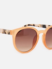 Oliver Bonas Orange Faux Tortoiseshell Preppy Sunglasses - Image 4 of 5