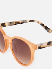 Oliver Bonas Orange Faux Tortoiseshell Preppy Sunglasses - Image 5 of 5