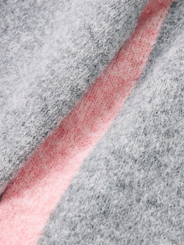 Oliver Bonas Grey V-Neck Knitted Jumper - Image 6 of 9