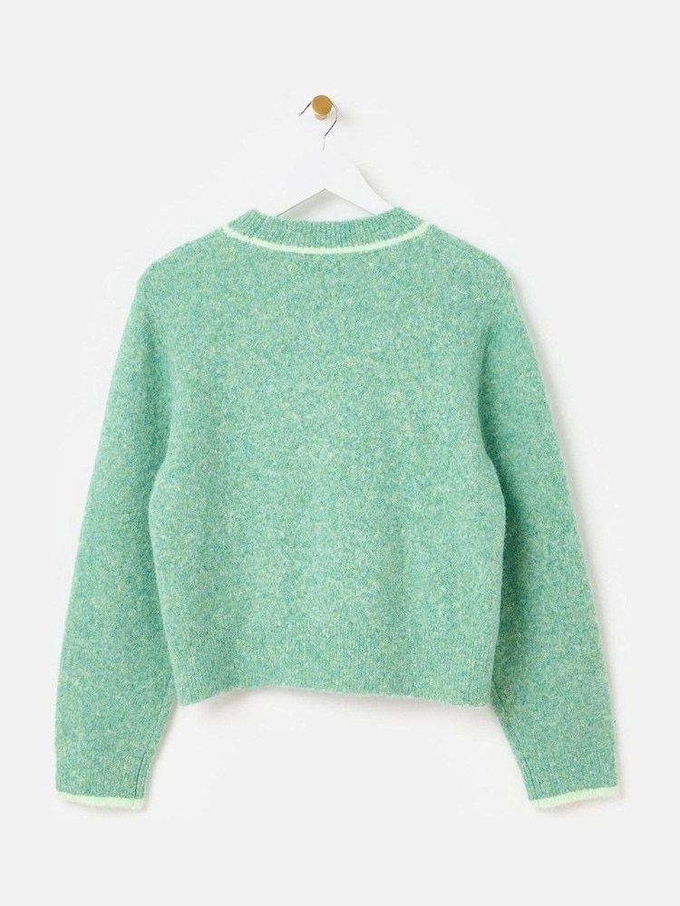 Oliver Bonas Green Marl Dog Knitted Jumper - Image 5 of 9