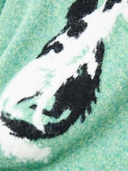 Oliver Bonas Green Marl Dog Knitted Jumper - Image 7 of 9