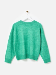 Oliver Bonas Green Sparkle Knitted Jumper - Image 5 of 9