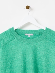 Oliver Bonas Green Sparkle Knitted Jumper - Image 6 of 9