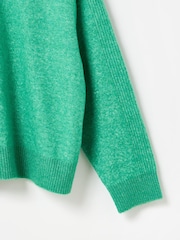 Oliver Bonas Green Sparkle Knitted Jumper - Image 7 of 9