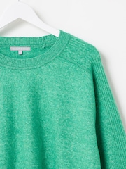 Oliver Bonas Green Sparkle Knitted Jumper - Image 8 of 9