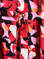 Oliver Bonas Red Abstract Floral Mini Dress - Image 7 of 9