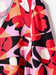 Oliver Bonas Red Abstract Floral Mini Dress - Image 9 of 9