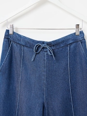 Oliver Bonas Blue Wide Leg Jogger Trousers - Image 3 of 5