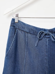 Oliver Bonas Blue Wide Leg Jogger Trousers - Image 4 of 5