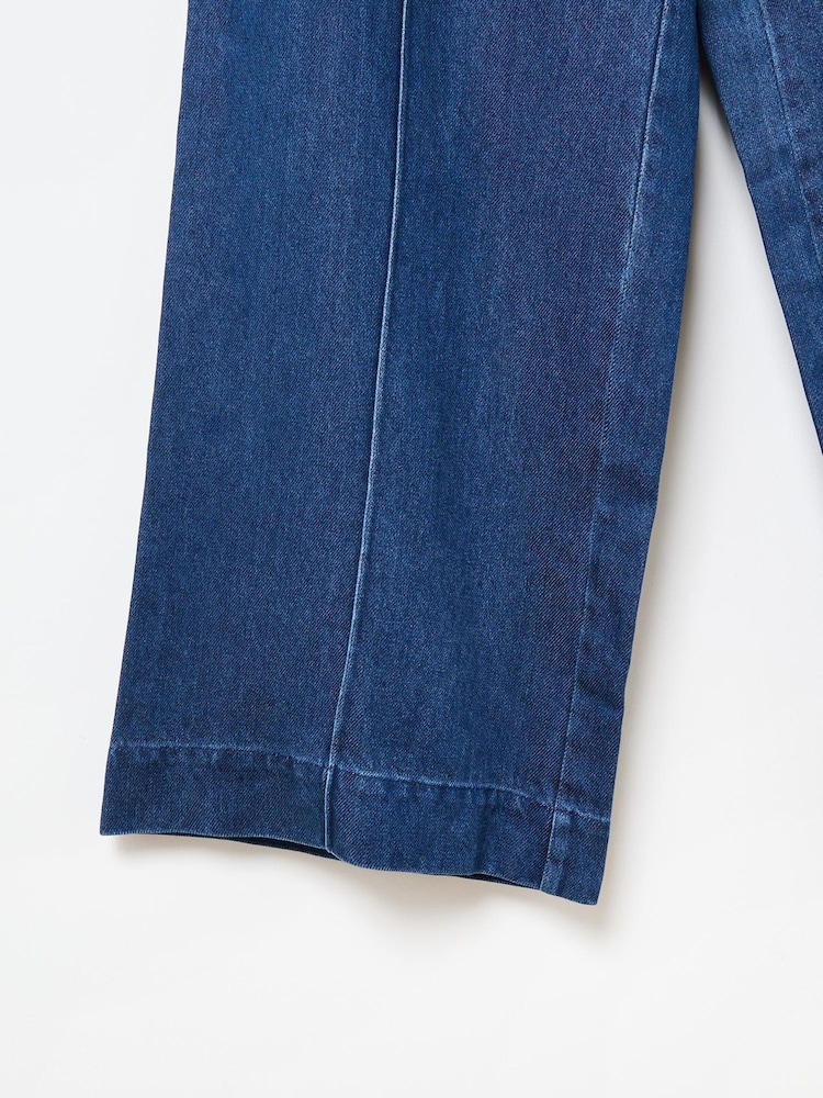 Oliver Bonas Blue Wide Leg Jogger Trousers - Image 5 of 5