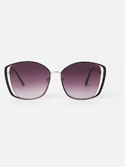Oliver Bonas Black Oversized Cat Eye Sunglasses - Image 1 of 6