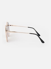 Oliver Bonas Black Oversized Cat Eye Sunglasses - Image 3 of 6