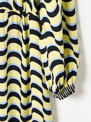 Oliver Bonas Yellow Wave Geometric Maxi Dress - Image 8 of 9