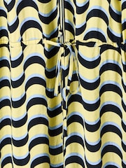 Oliver Bonas Yellow Wave Geometric Maxi Dress - Image 9 of 9