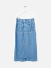 Oliver Bonas Blue Denim Midi Skirt - Image 3 of 7