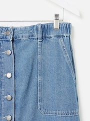 Oliver Bonas Blue Denim Midi Skirt - Image 6 of 7