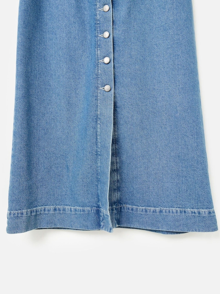 Oliver Bonas Blue Denim Midi Skirt - Image 7 of 7