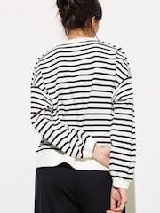 Oliver Bonas Black Striped Sweatshirt - Image 2 of 8