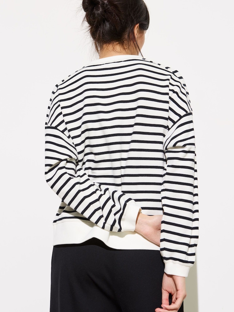 Oliver Bonas Black Striped Sweatshirt - Image 2 of 8