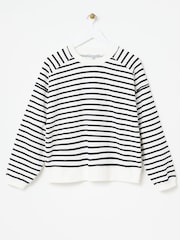 Oliver Bonas Black Striped Sweatshirt - Image 3 of 8