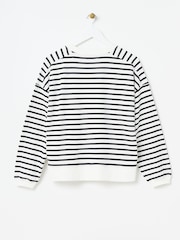 Oliver Bonas Black Striped Sweatshirt - Image 4 of 8