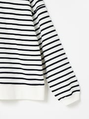 Oliver Bonas Black Striped Sweatshirt - Image 5 of 8