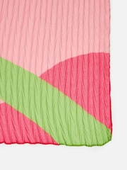 Oliver Bonas Pink Abstract Pleated Lightweight Scarf - Image 5 of 5
