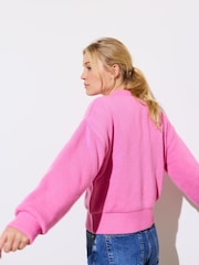 Oliver Bonas Pink Reversible Knitted Bomber Jacket - Image 2 of 9