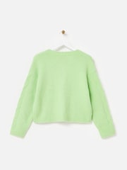 Oliver Bonas Green Cable Knitted Cardigan - Image 4 of 7