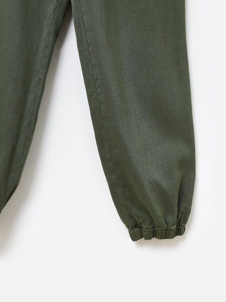 Oliver Bonas Green Denim Jogging Trousers - Image 7 of 7