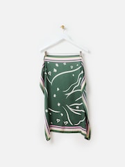 Oliver Bonas Green Bird Square Scarf - Image 1 of 5