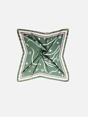 Oliver Bonas Green Bird Square Scarf - Image 2 of 5