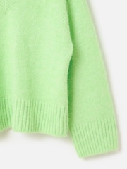 Oliver Bonas Green V-Neck Knitted Jumper - Image 9 of 9