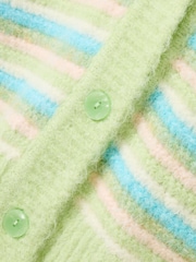 Oliver Bonas Green Striped Knitted Cardigan - Image 4 of 7