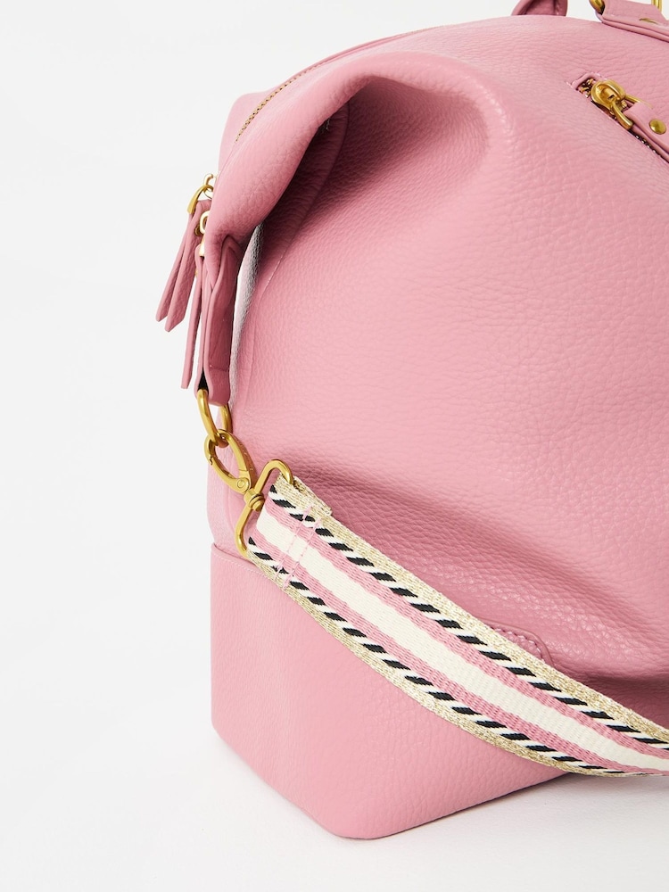 Oliver Bonas Pink Weekend Bag - Image 5 of 7