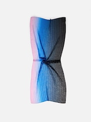 Oliver Bonas Blue Foil Pleated Lightweight Scarf - Image 2 of 5