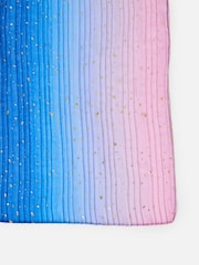Oliver Bonas Blue Foil Pleated Lightweight Scarf - Image 3 of 5