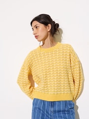 Oliver Bonas Pink Wavy Stripe Knitted Jumper - Image 1 of 1