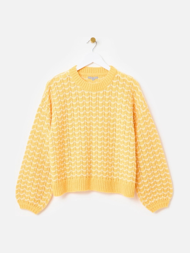 Oliver Bonas Pink Wavy Stripe Knitted Jumper - Image 2 of 7