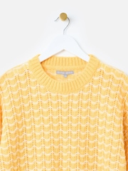 Oliver Bonas Pink Wavy Stripe Knitted Jumper - Image 4 of 7