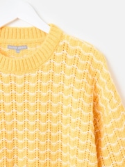 Oliver Bonas Pink Wavy Stripe Knitted Jumper - Image 5 of 7