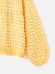 Oliver Bonas Pink Wavy Stripe Knitted Jumper - Image 6 of 7