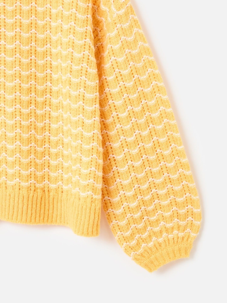 Oliver Bonas Pink Wavy Stripe Knitted Jumper - Image 6 of 7