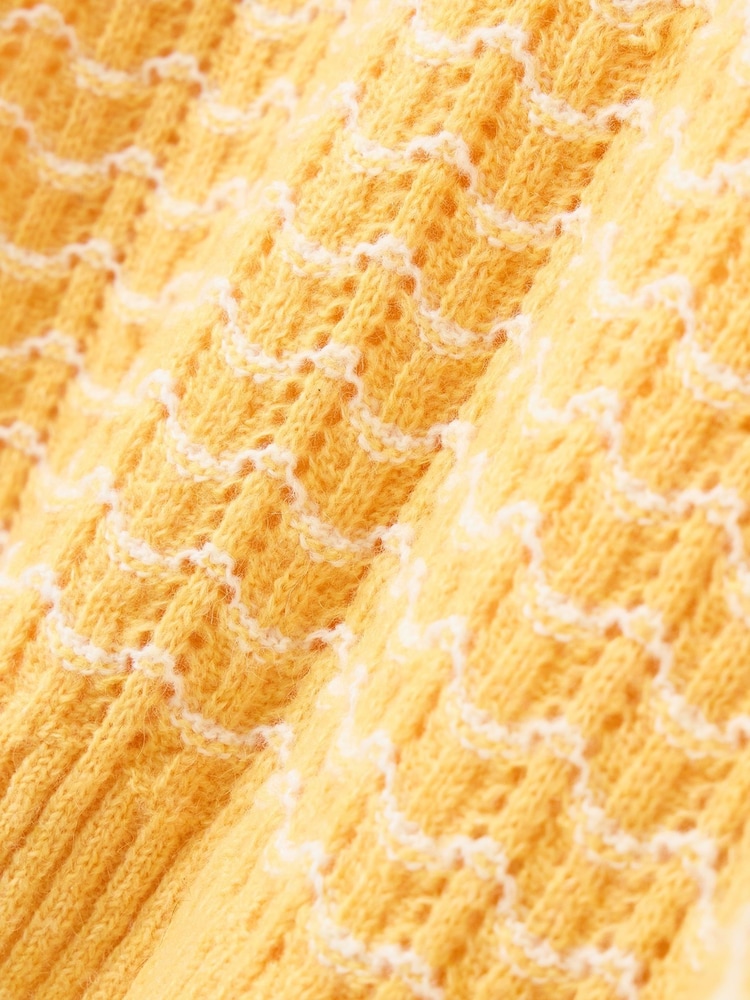 Oliver Bonas Pink Wavy Stripe Knitted Jumper - Image 7 of 7