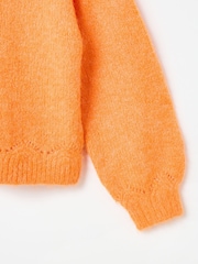 Oliver Bonas Orange Pointelle V-Neck Knitted Cardigan - Image 6 of 6
