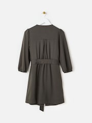Oliver Bonas Green Zip Up Mini Dress - Image 5 of 9
